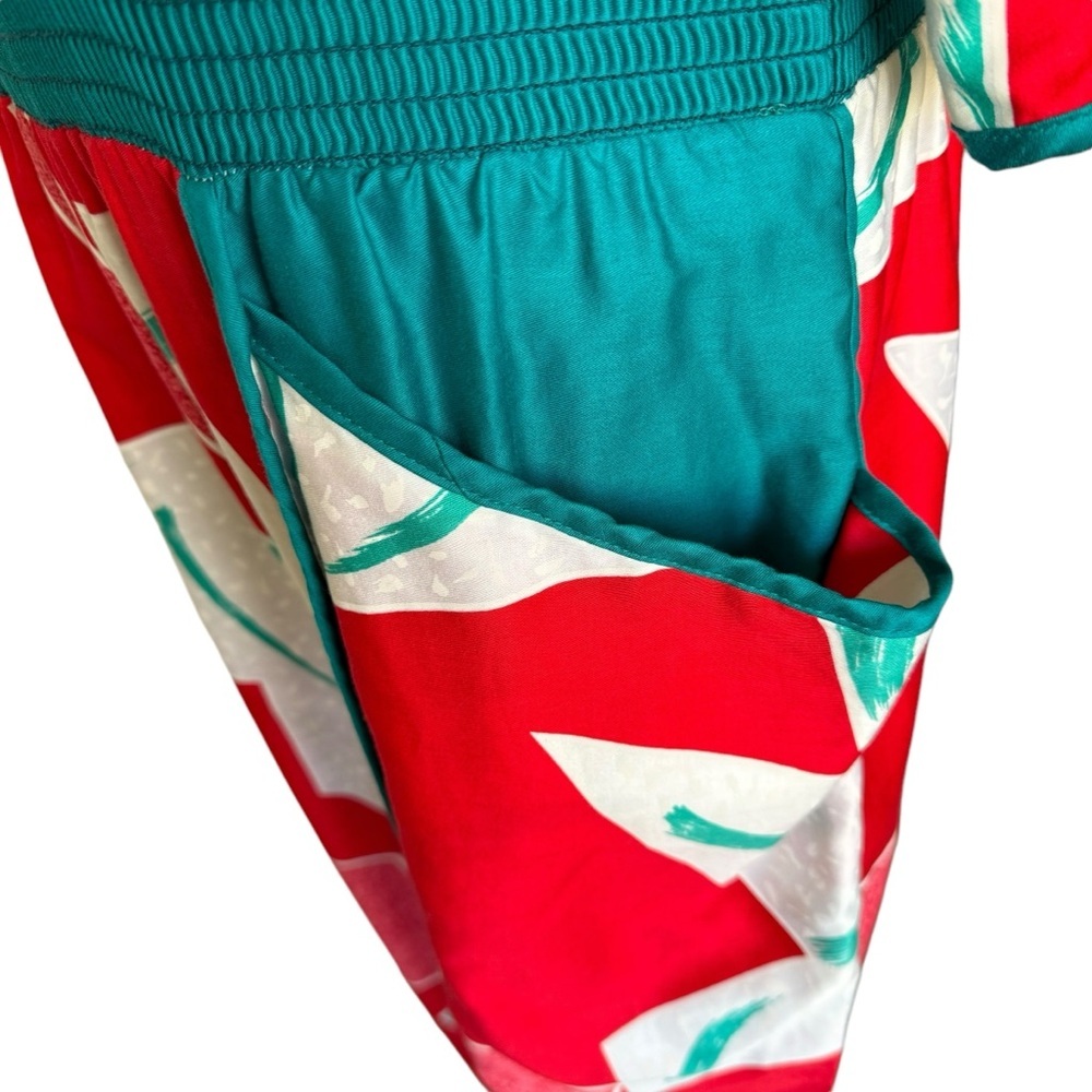 Rare Vintage 80s JEANNE MARC Jumpsuit Colorful Abstract Print Avant Garde - Picture 8 of 15